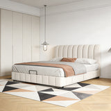 Solid wood frame bed