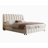 Solid wood frame bed